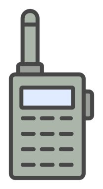 walkie talkie modern ikon vektör çizimi                                