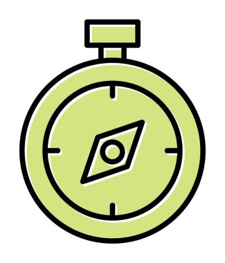 pusula ikon vektör illüstrasyon tasarımı