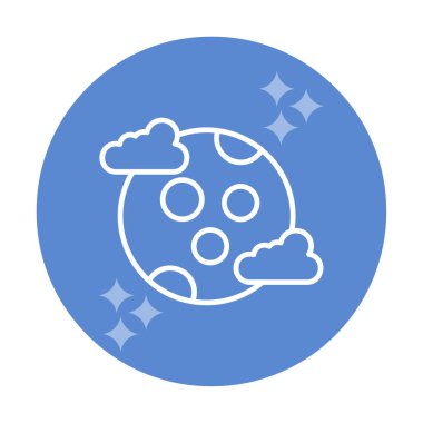 Dolunay düz ikonu. vektör illüstrasyonu 