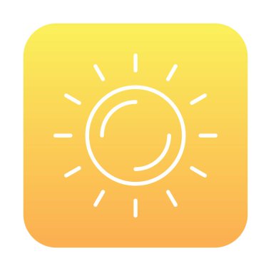 Güneş düz simge vektör çizim