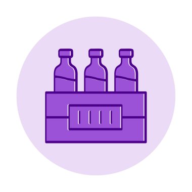 Su şişeleri. Web simgesi basit illüstrasyon 