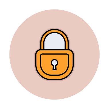 asma kilit web simgesi, vektör illüstrasyonu