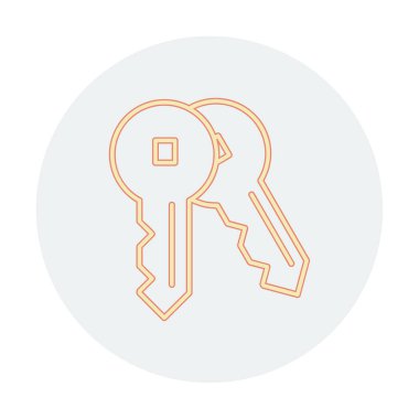 anahtar simgesi. düz dizayn. vektör illüstrasyonu 