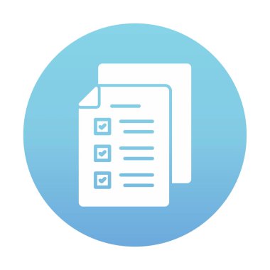 Sınav simgesi vektör illüstrasyonu 