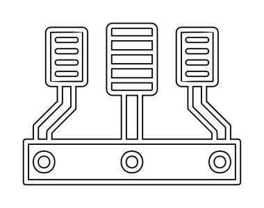 Araba Hızlandırıcı düz simgesi, vektör illüstrasyonu 
