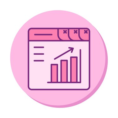 büyüme grafik simgesini, vektör çizim