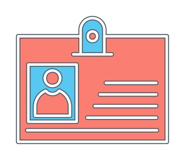 ID kart simgesi vektör illüstrasyonu                                  