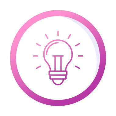 Ampul simgesi. vektör illüstrasyonu 