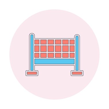 voleybol net simge vektör çizim