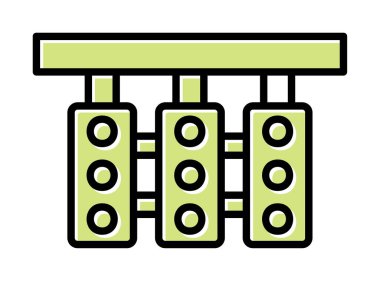 Trafik ışıkları web simgesi, vektör çizim 