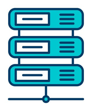 Veri sunucu simgesinin vektör illüstrasyonu 