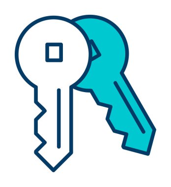 Basit düz tuşlar vektör çizimi