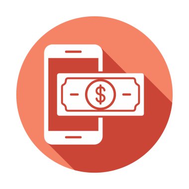 Basit Çevrimiçi Ödeme simgesi, vektör illüstrasyonu