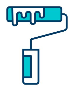 Modern Paint Roller simgesinin vektör çizimi              