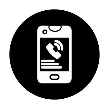 Basit bir telefon görüşmesi. simge illüstrasyonu  