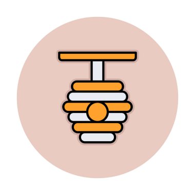 Arı kovanı simgesi vektör illüstrasyonu