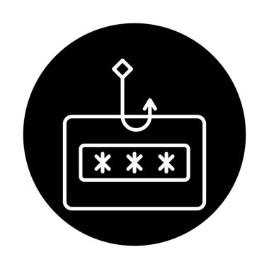 parola phishing simge vektör illüstrasyon tasarımı