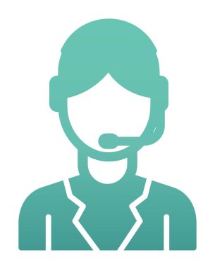 Vektör olarak Müşteri Hizmetleri Ajanı simgesi. logotype