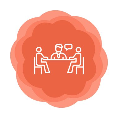 Basit iş Buluşma simgesi, vektör illüstrasyonu