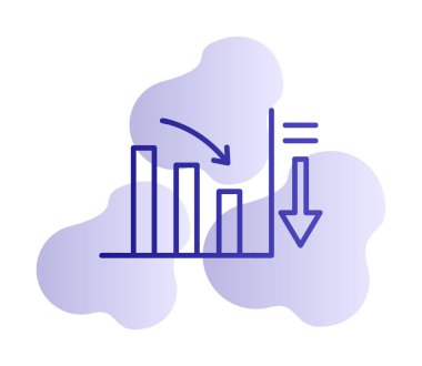 Basit grafik simgesi, vektör illüstrasyonunu azalt