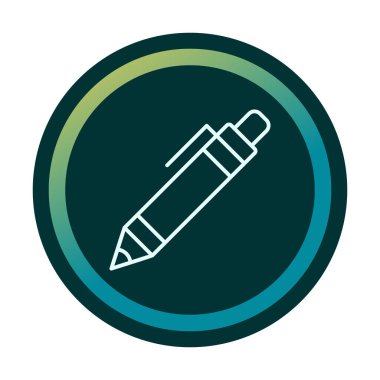 Kalem simgesi, vektör illüstrasyonu. düz tasarım biçimi 