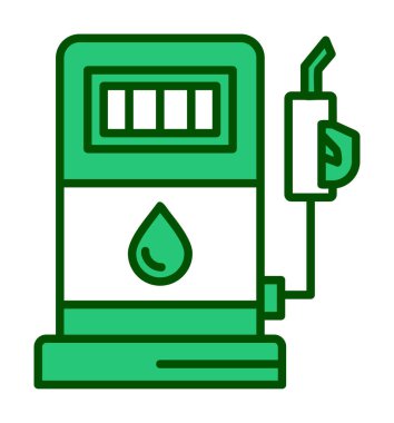 Düz Yakıt ikonu vektör çizimi