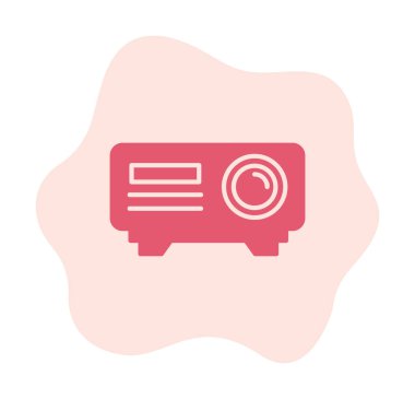 düz projektör web simgesi vektör çizimi tasarımı