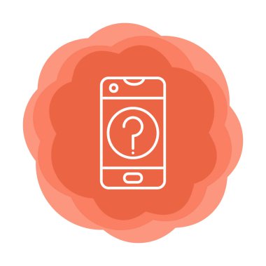 Yardım veya mobil destek simgesi, vektör illüstrasyonu 