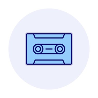 Kaset. Web simgesi basit illüstrasyon                               