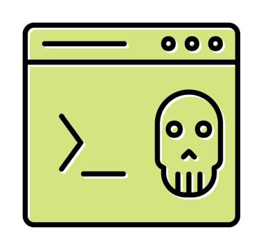 bilgisayar terminali simgesi, vektör illüstrasyonu basit tasarım