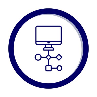 Çalışma akışı simgesi tasarımı, vektör illüstrasyonu                            