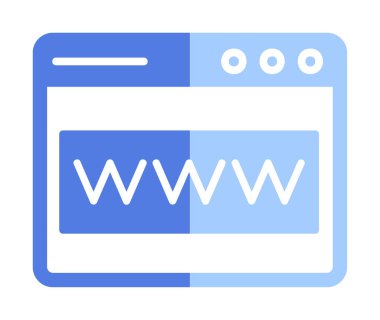 tarayıcı web sayfası simgesi, vektör illüstrasyonu 