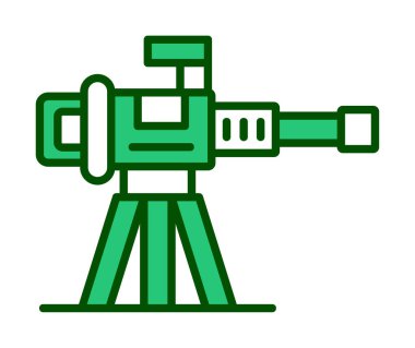 Makine Tüfeği vektör illüstrasyonu