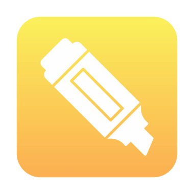 İşaretleyici. Web simgesi basit illüstrasyon                       