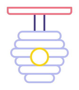 Arı kovanı simgesi vektör illüstrasyonu