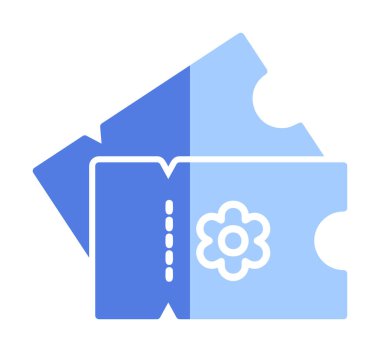 bilet simgesi, vektör illüstrasyonu basit tasarım