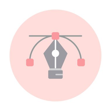 Basit kalem aracı simgesi, vektör illüstrasyonu