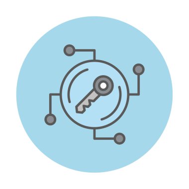 Anahtar ağ simgesi vektör illüstrasyonu 