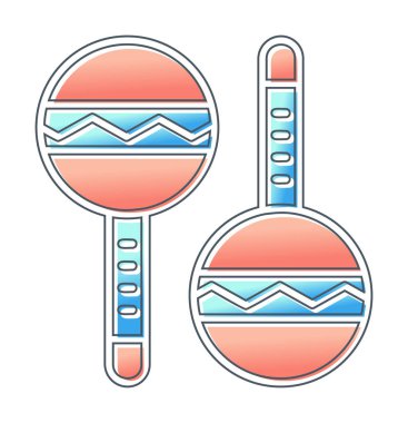 maracas simgesi vektör illüstrasyonu