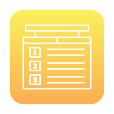 Puan tahtası web simgesi, vektör illüstrasyonu 