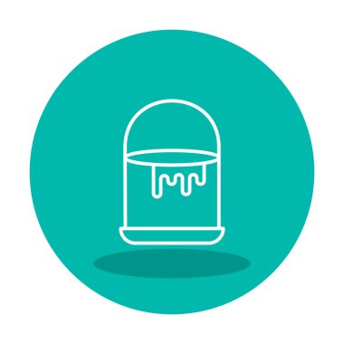 Boya kovası simge vektör çizim