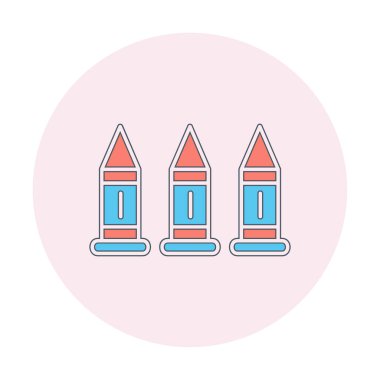 Askeri silah mermileri vektör ikonu. Sembol, logo çizimi. Vektör grafikleri 