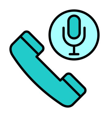 Basit Arama Kaydı simgesi, vektör illüstrasyonu