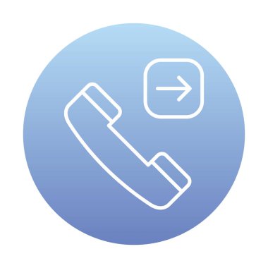 Giden telefon simgesi vektör illüstrasyonu 