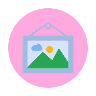 Doğa web simgesi, vektör illüstrasyonu 