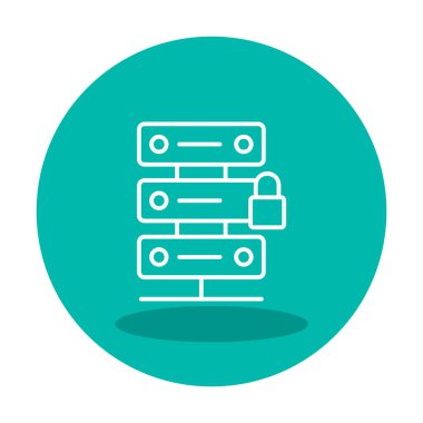 Sunucu simgesi illüstrasyonunu kilitle