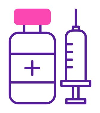 Aşı ikonu vektör illüstrasyon tasarımlı şırınga