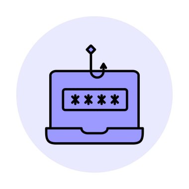 parola phishing simge vektör illüstrasyon tasarımı