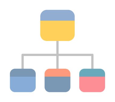 Modern Akış Çizelgesi simgesinin vektör çizimi                            