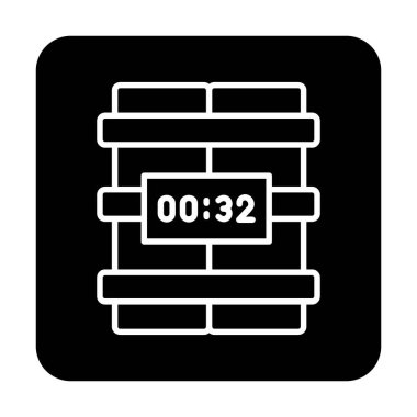 Zaman bombası ikonu vektör illüstrasyonu.